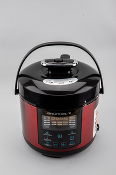Мультиварка-скороварка Grunhelm MPC-25, 5 л, 1000 Вт, 25 программ, сенсорное управление, красно-черная