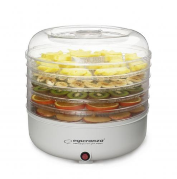 Сушка овощей и фруктов Esperanza EKD001 Champignons, White, 125 Вт, 5 сеток, конвективный обогрев