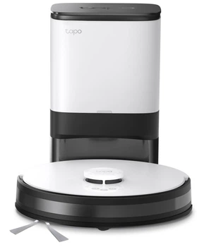 Робот-пилосос TP-Link Tapo RV30 Plus, White/Black, сухе / вологе прибирання, станція самоочищення з пилозбірником, 4200 Па, Carpet Boost, WiFi, Bluetooth, голосове управління, захист від падіння, фільтр HEPA, 55 дБ, 5000 мАг