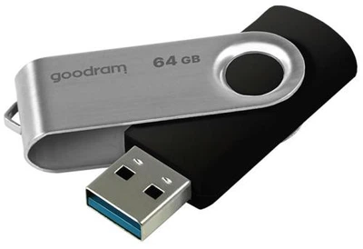 Флеш накопичувач USB 64Gb Goodram UTS3, Black/Silver, USB 3.2 Gen 1, до 60/20 МБ/с (UTS3-0640K0R11)