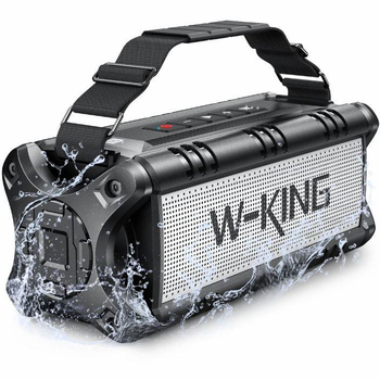 W-KING D8 50W Бездротова водонепроникна портативна колонка Bluetooth IPX6 Black