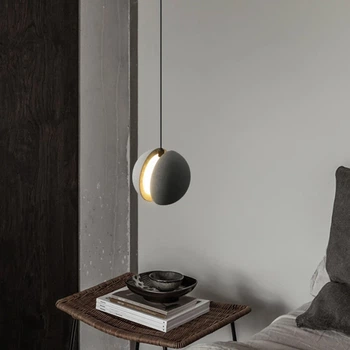 Підвіс MOON CONCRETE у вигляді розділеної сірої бетонної кулі Line.F MJ 169-140 GR