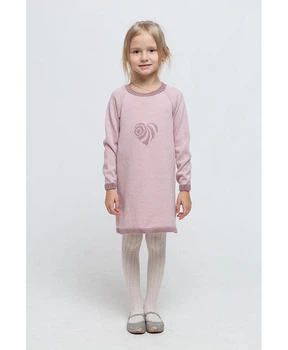 Детское платье-туника ART KNIT Сердце розовое, 98-104см 013924