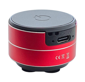 Портативная вибрационная Bluetooth мини колонка 3W / BT 5.3 / TWS / с ремешком Red