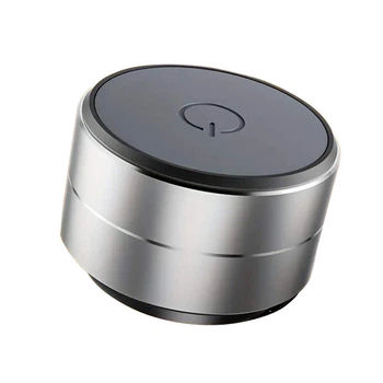 Портативная вибрационная Bluetooth мини колонка 3W / BT 5.3 / TWS / с ремешком Silver