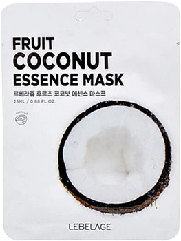 Тканевая маска для лица с экстрактом кокоса - Lebelage Fruit Coconut Essence Mask 25ml (1320434-30766825)