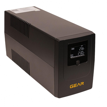 Джерело безперебійного живлення GEAR 1500VA LCD metal RJ45+USB