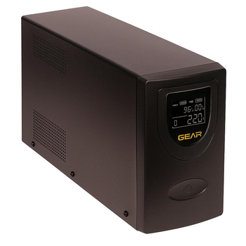 Джерело безперебійного живлення GEAR 2000VA LCD metal RJ45+USB