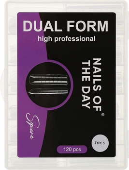 Верхні форми для нігтів, квадрат, 120 шт. - Nails Of The Day Dual Form Square (Type 5) 120шт (1408958-27057410)