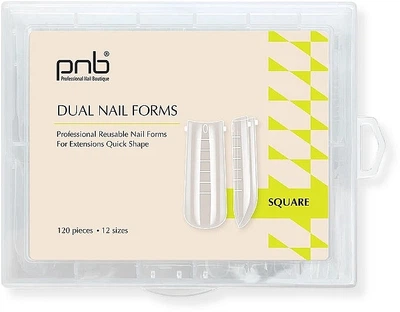 Многоразовые верхние формы "Квадрат" - PNB Dual Nail Forms Square 120шт (1417769-27061637)