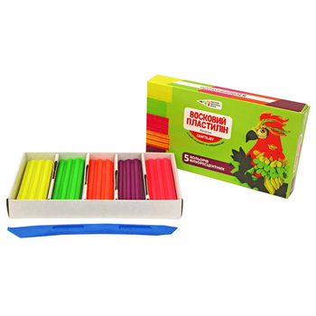 Пластилін GammaUA Флуоресцентний 5 кольорів 331055/Cr 4820072539255