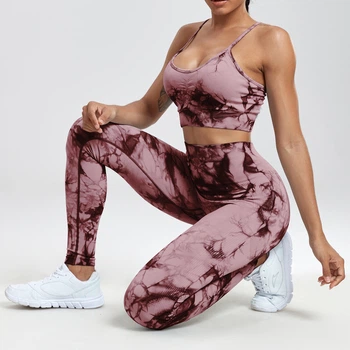 Комплект для фітнесу топ та легінси з Push-Up ефектом рожевий XL
