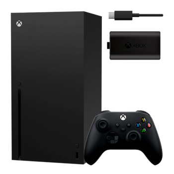 Набор Консоль Microsoft Xbox Series X 1TB Black Б/У + Геймпад Беспроводной + Аккумулятор Play and Charge Kit + Кабель USB Type-C