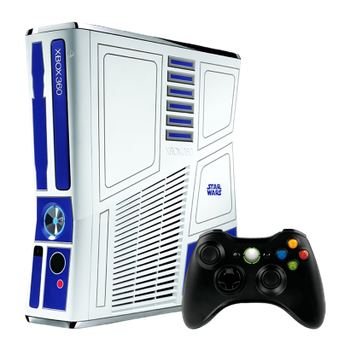 Набор Консоль Microsoft Xbox 360 S Star Wars Limited Edition Freeboot 500GB White Blue + 5 Встроенных Игр Б/У + Геймпад Беспроводной RMC Black