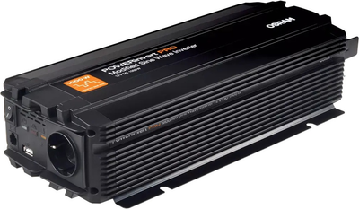 Przetwornica samochodowa OSRAM 12/230V 1000 W Sinusoida modyfikowana (4052899631076)