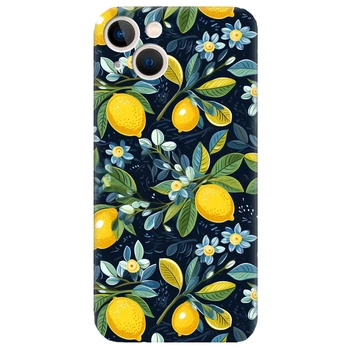 Чехол для Apple iPhone 13 Mini Lemon with flower (17330040932536312)