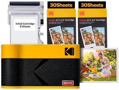 Drukarka fotograficzna Kodak Mini 2 Era M200 Bundle + 60 arkuszy Yellow/Black (0192143003953) (955555906421878) - Outlet