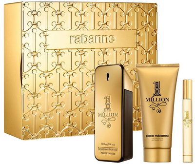 Zestaw meski Paco Rabanne 1 Million Woda toaletowa 100 ml + Woda toaletowa 10 ml + Zel pod prysznic 100 ml (3349668623778) (955555905774277) - Outlet