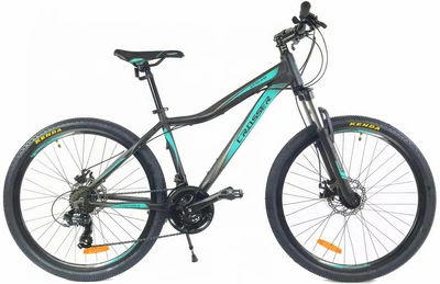 Горный велосипед с алюминиевой рамой 14" и колесами 26" Crosser Stream Серо-бирюзовый