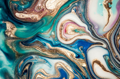 Фотообои Chameleon Золотой Fluid 3 art 100х100см