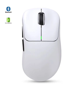 Миша бездротова HXSJ T700 з акумулятором 2.4G+Bluetooth+Wired White