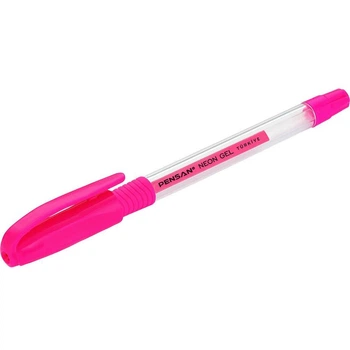 Ручка гелева Pensan Neon Gel 1,0 мм рожна
