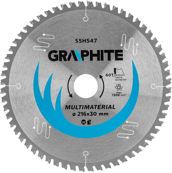 Tarcza do pilarki Graphite 216 x 30 mm 55H547 (5902062507532)
