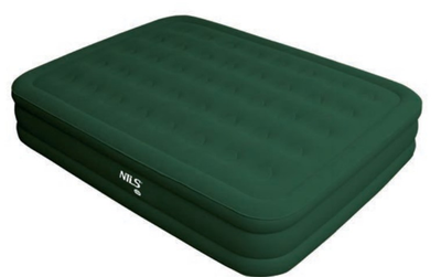 Materac z wbudowaną pompą dwuosobowy Nils Camp NC2808 King Size 205 x 152 x 40 cm Zielony (5908261680601)