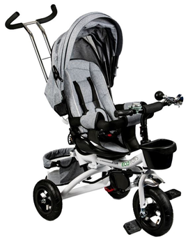 Триколісний велосипед EcoToys Delux 360° JM-068-17 Сірий (5903089063324)