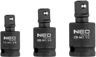 Набір ударних шарнірів NEO Tools 1/4", 3/8", 1/2" 3 шт 10-256 (5907558469646)