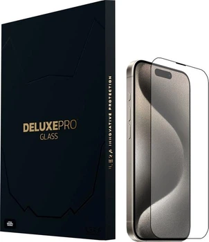 Защитное премиум стекло iLera DeLuxe FullCover Glass для Apple iPhone 15 Pro Max (6.7") Black