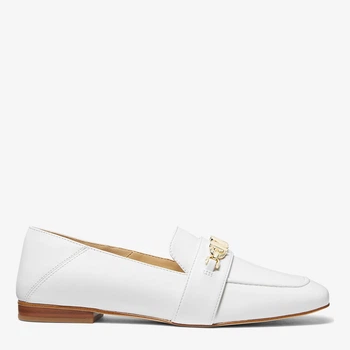 Женские лоферы кожаные Michael Kors 244189521 36 Белые (1159832197)