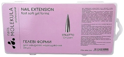 Формы-типсы для наращивания "Стилет", 240 шт - Nails Molekula 240шт (1459703-28929599)
