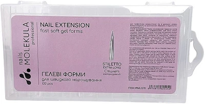 Формы-типсы для наращивания "Стилет экстра длинный", 120 шт - Nails Molekula 120шт (1459706-29086969)