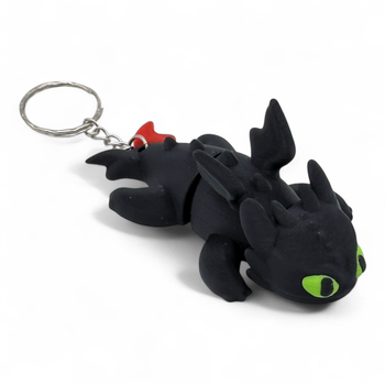 Игрушка-брелок Беззубик Toothless (Как укротить дракона) Черный [FDM-печать]