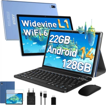 Планшет 10.1" JUEDUR R900 6+16/128Gb 8 ядер Android 14 8000 mAh Синий