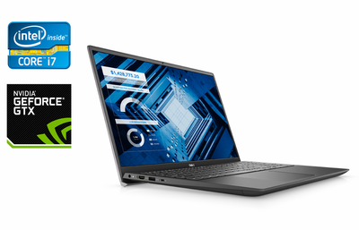 Ігровий ноутбук Б-клас Dell Vostro 7500 / 15.6" (1920x1080) IPS / Intel Core i7-10750H (6 (12) ядер по 2.6 - 5.0 GHz) / 16 GB DDR4 / 1000 GB SSD / nVidia GeForce GTX 1650 Ti, 4 GB GDDR6, 128-bit / WebCam / Fingerprint / Windows 10 б/в