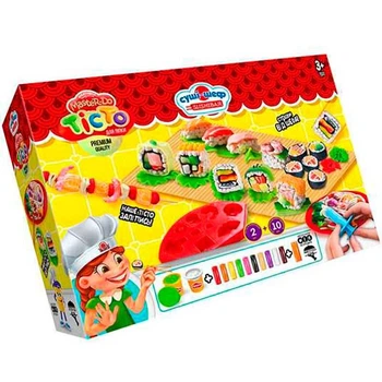Тесто для лепки Danko Toys "Master Do" ШЕФ-ПОВАР СУШИ средняя укр TMD-10-02U