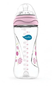 Пляшка для годування Nuvita Mimic 330 мл 4м+ Антиколікова, рожева NV6050Pin NV6050Pink