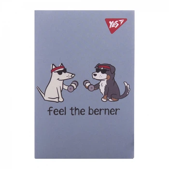 Блокнот YES А7 48 аркушів клітинка Собаче життя Feel the berner (152104)