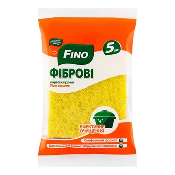 Шкребки кухонні Фіброві Fino 5 шт