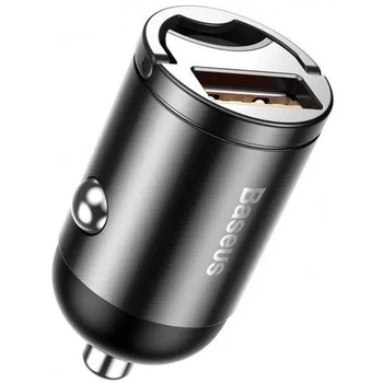 Автомобільний зарядний пристрій Зарядка в авто Baseus Tiny Star Mini 30W USB 5A Швидка зарядка QC 3.0 (VCHX-A0G) Grey