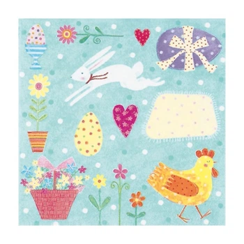 Декупажная салфетка "Пасхальный коллаж", 33*33 см, 17,5 г/м2, ti-flair, 380005
