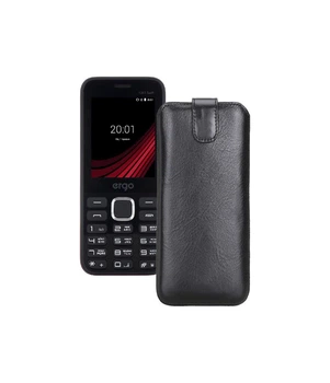 Витяжка з екошкіри для телефону Ergo F243 Swift Чорний
