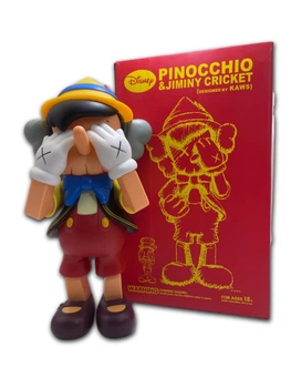Статуэтка Kaws x Pinocchio x Jiminy Cricket 1000% 44 см Brian Donnelly Пиноккио
