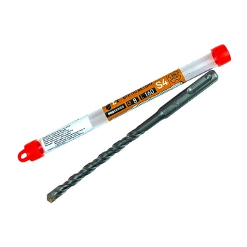 Бур по бетону LEVTOOLS Ø8x160 мм SDS-PLUS S4 (208-160L)
