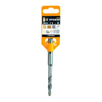Бур по бетону LEVTOOLS Ø8x110 мм SDS-PLUS S4 (208-110)