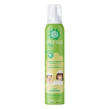 Дитяча крем-пінка для купання 3 в 1 з ароматом яблука та груші O'LYSEE Kids Moisturizing Shower Foam 250ml