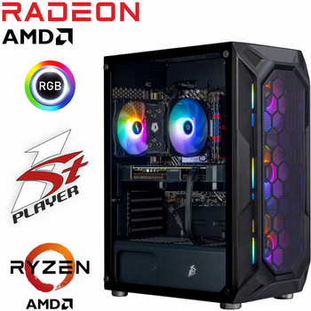 Игровой Компьютер 1stPlayer - Ryzen 9 9900X / Radeon RX 5700 XT 8ГБ / 64ГБ DDR5 / SSD 2TБ M.2 PCIe
