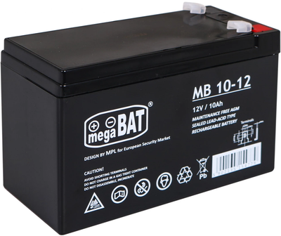 Гелевий акумулятор MegaBat для дитячих електромобілів 12V/10Ah (5902135154779)